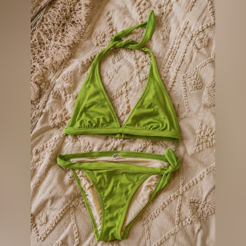 J. Crew Lime Green Bikini